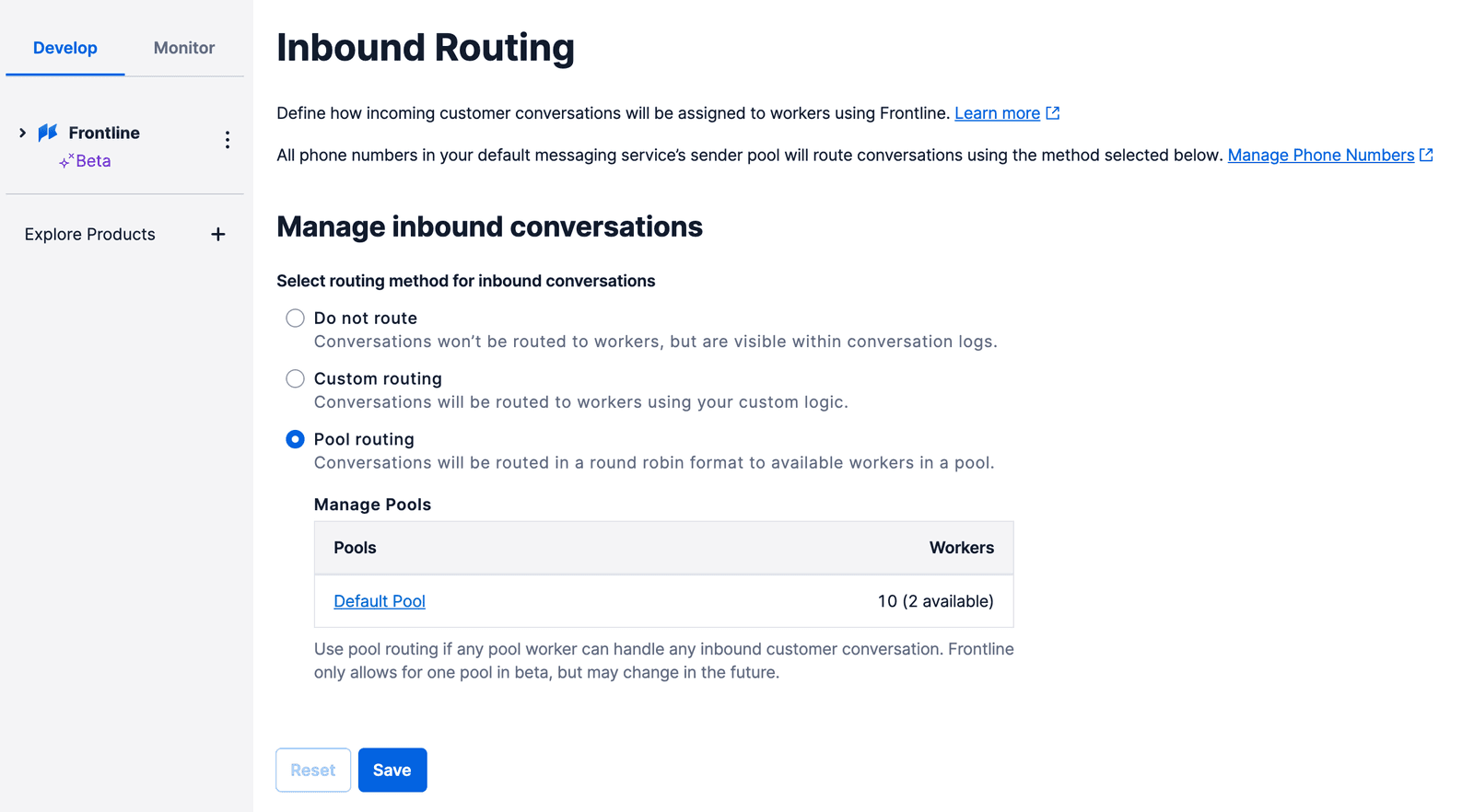 Frontline Pool Routing.