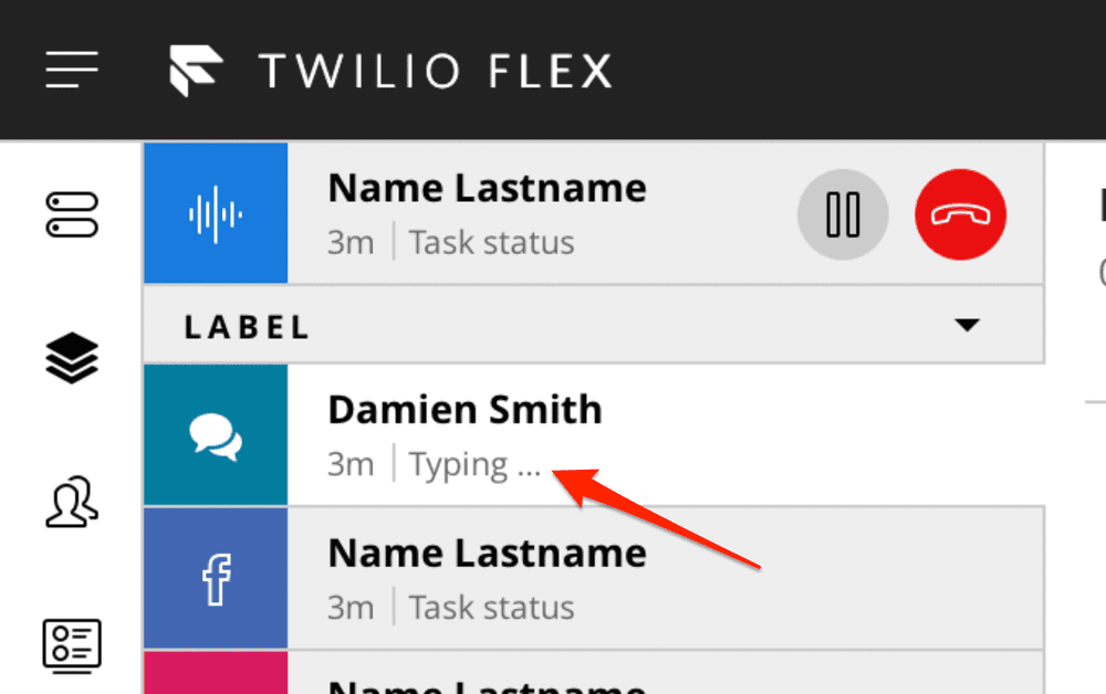 typing indicator webchat task.