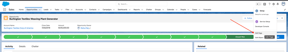 Salesforce setup showing opportunity mobile field with phone data type.