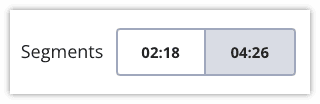 Segments with times 02:18 and 04:26 highlighted.