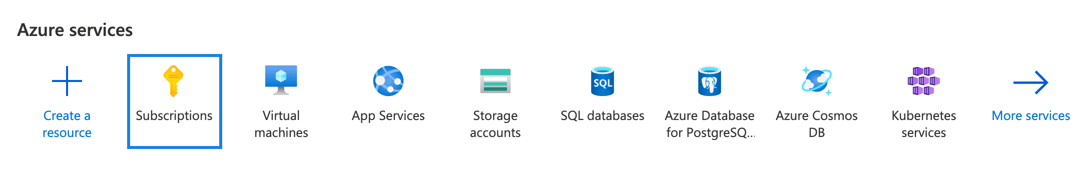 Azure services menu with Marketplace icon highlighted.