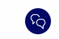 Chat icon with two overlapping speech bubbles.