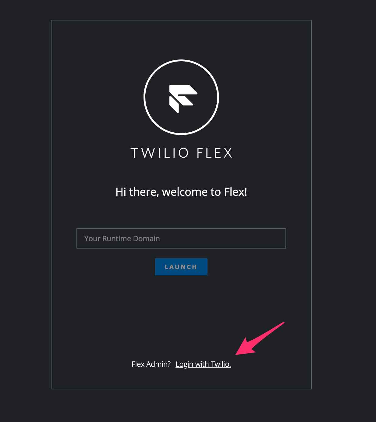Login with Twilio.