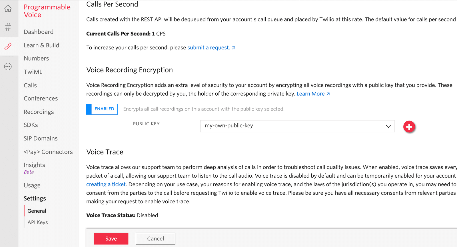 Voice Recording Encryption - Console Enablement.