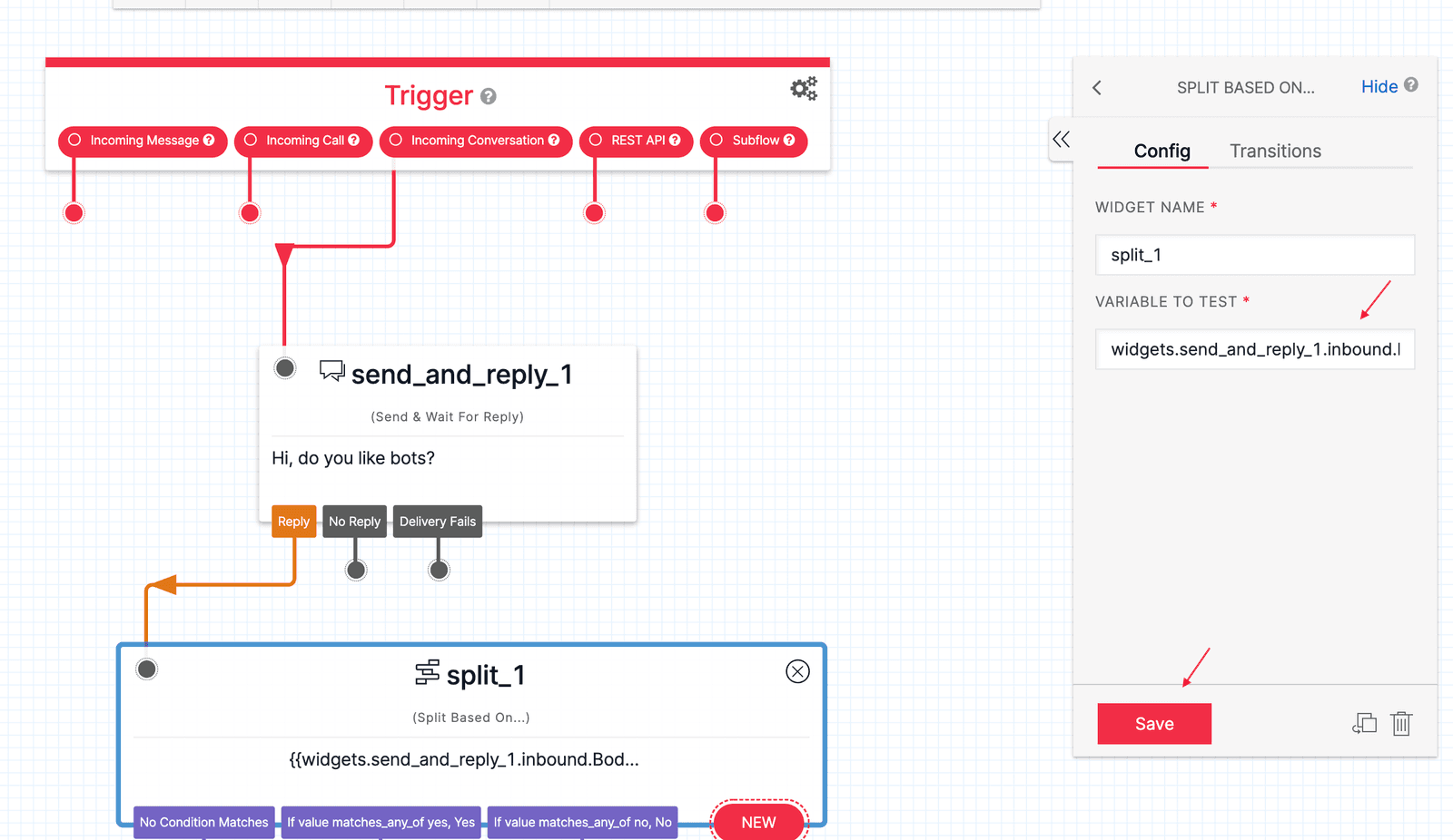 Split Based On Widget.