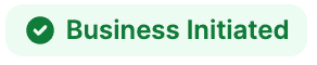 Information icon with text 'Business Initiated'.