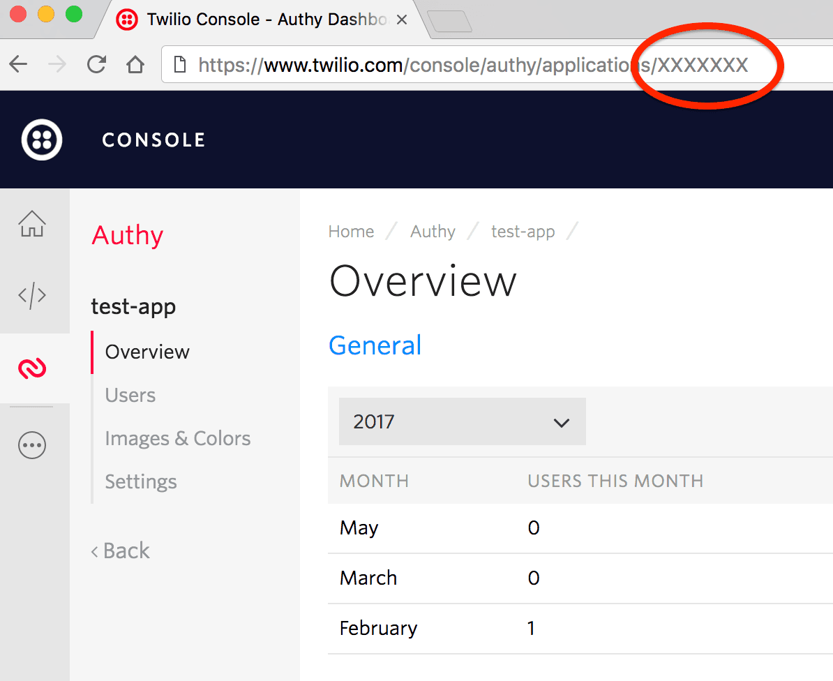 Find your Authy app_id - Step 3.