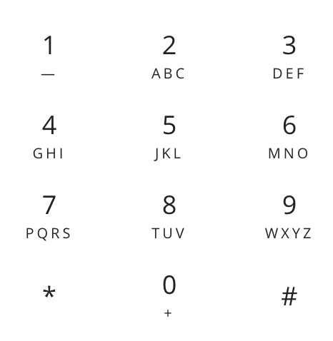 DTMF dialpad.
