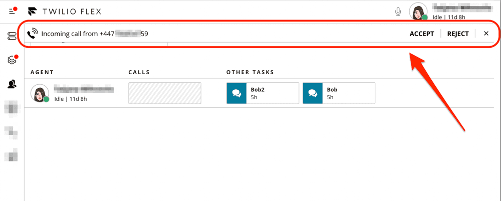 Notification bar clickable actions.