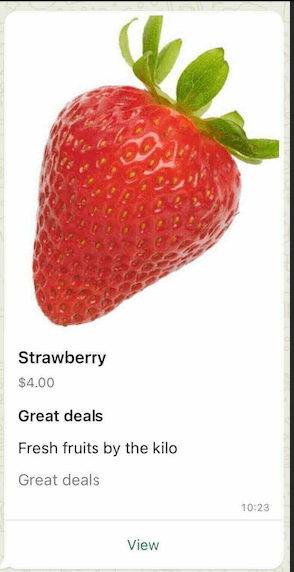 Strawberry priced at $4.00 with fresh fruit deals by the kilo.