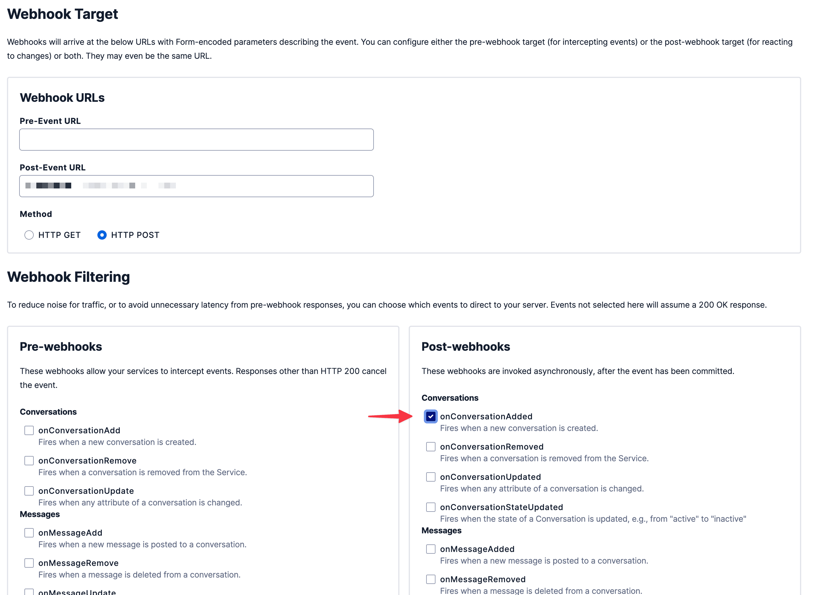 Webhoo Configuration.