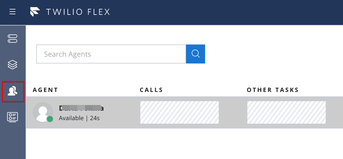 Twilio Flex dashboard showing an incoming chat request from a customer with accept and decline options.