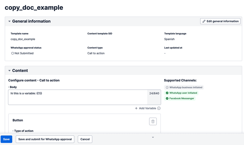 Editing duplicated Template.